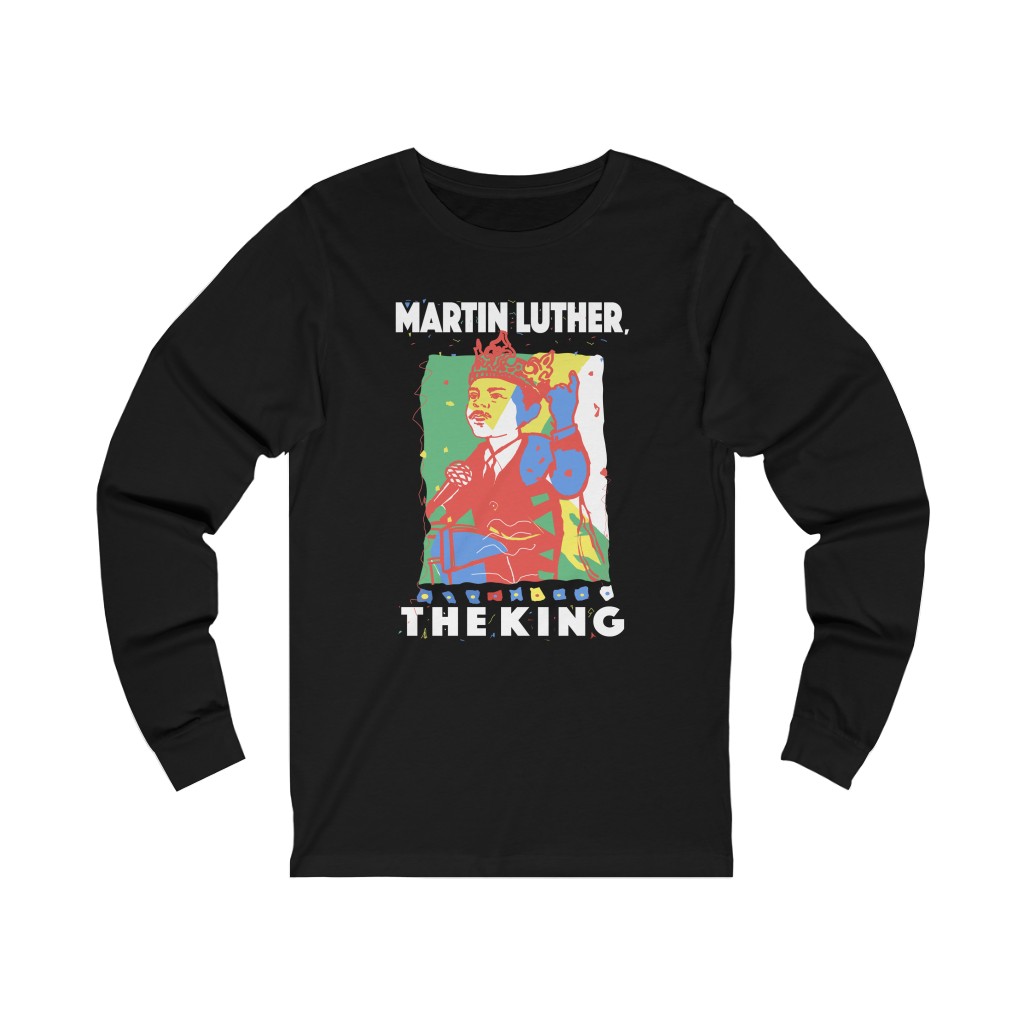 Martin Luther, The King Unisex Jersey Long Sleeve Tee
